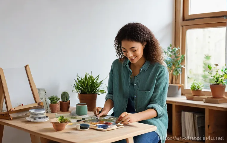 스트레스 해소법  일상에서 실천할 수 있는 팁 - **Prompt: Invigorating Outdoor Walk**
    "A vibrant, diverse adult is captured mid-stride during a ...